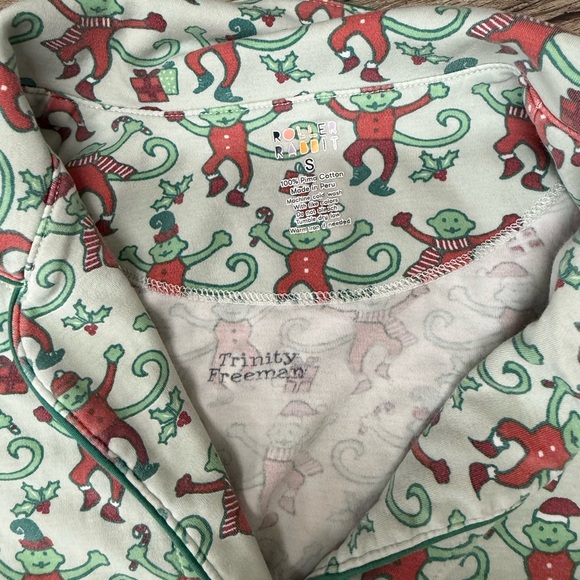 Roller Rabbit- Holiday Monkey- Size small - Picture 4 of 6